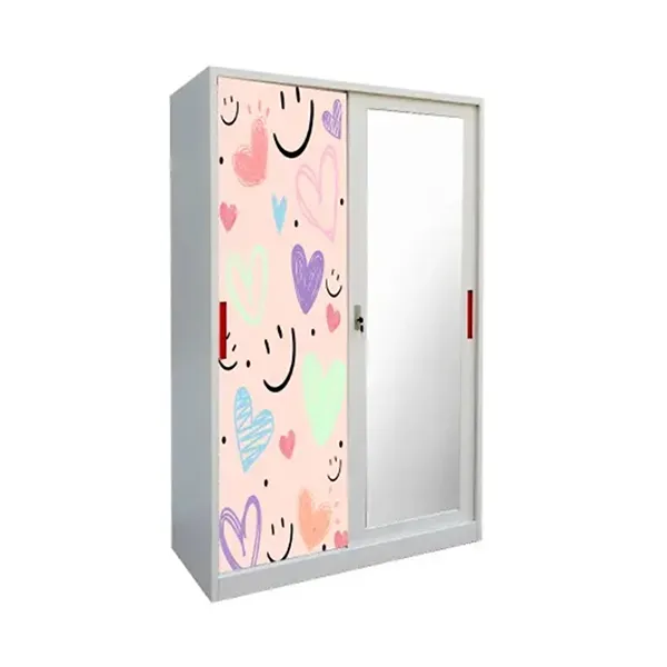 2 Sliding Door Printed Wardrobe