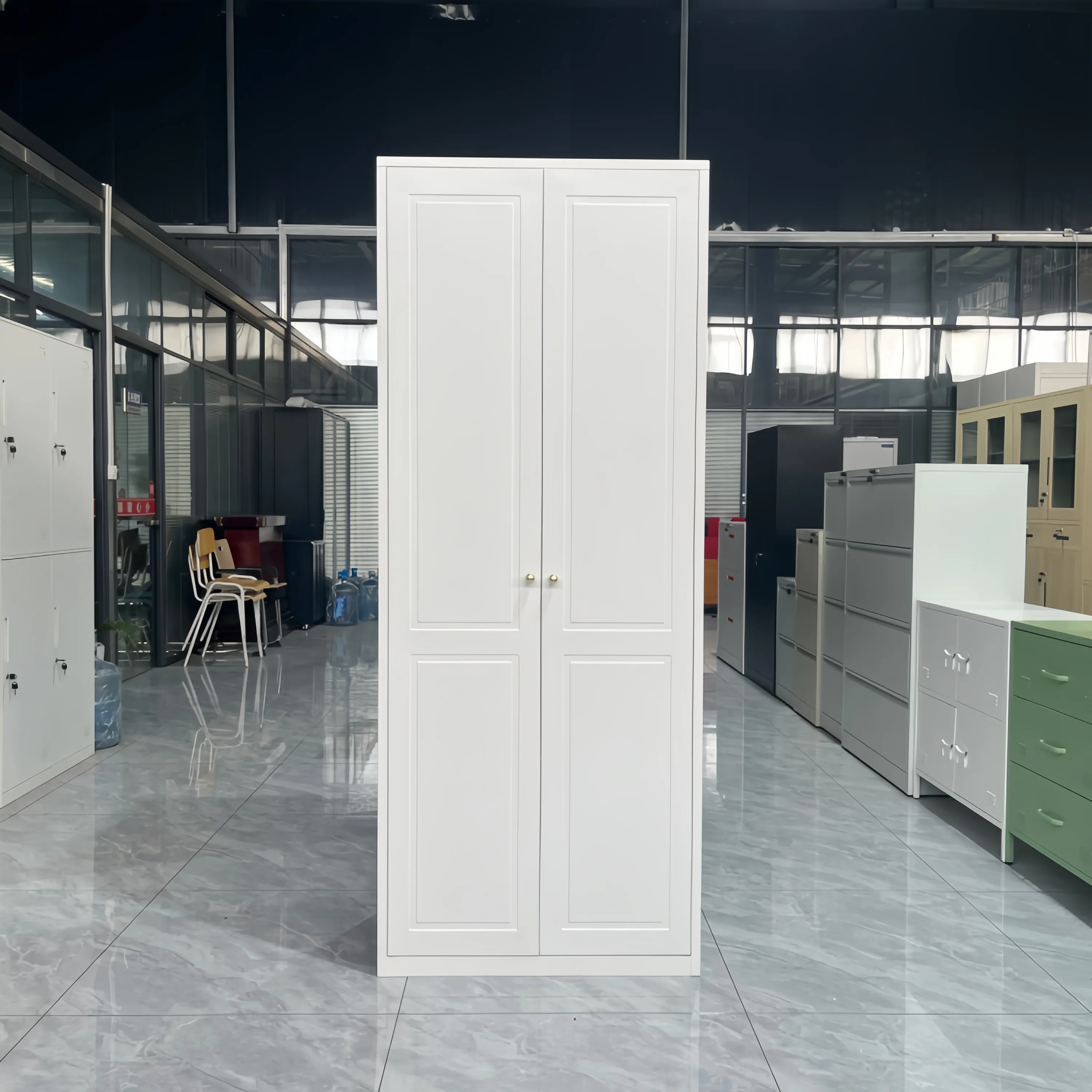 Steel 2 Door Pressed Pattern Wardrobe For Home 1