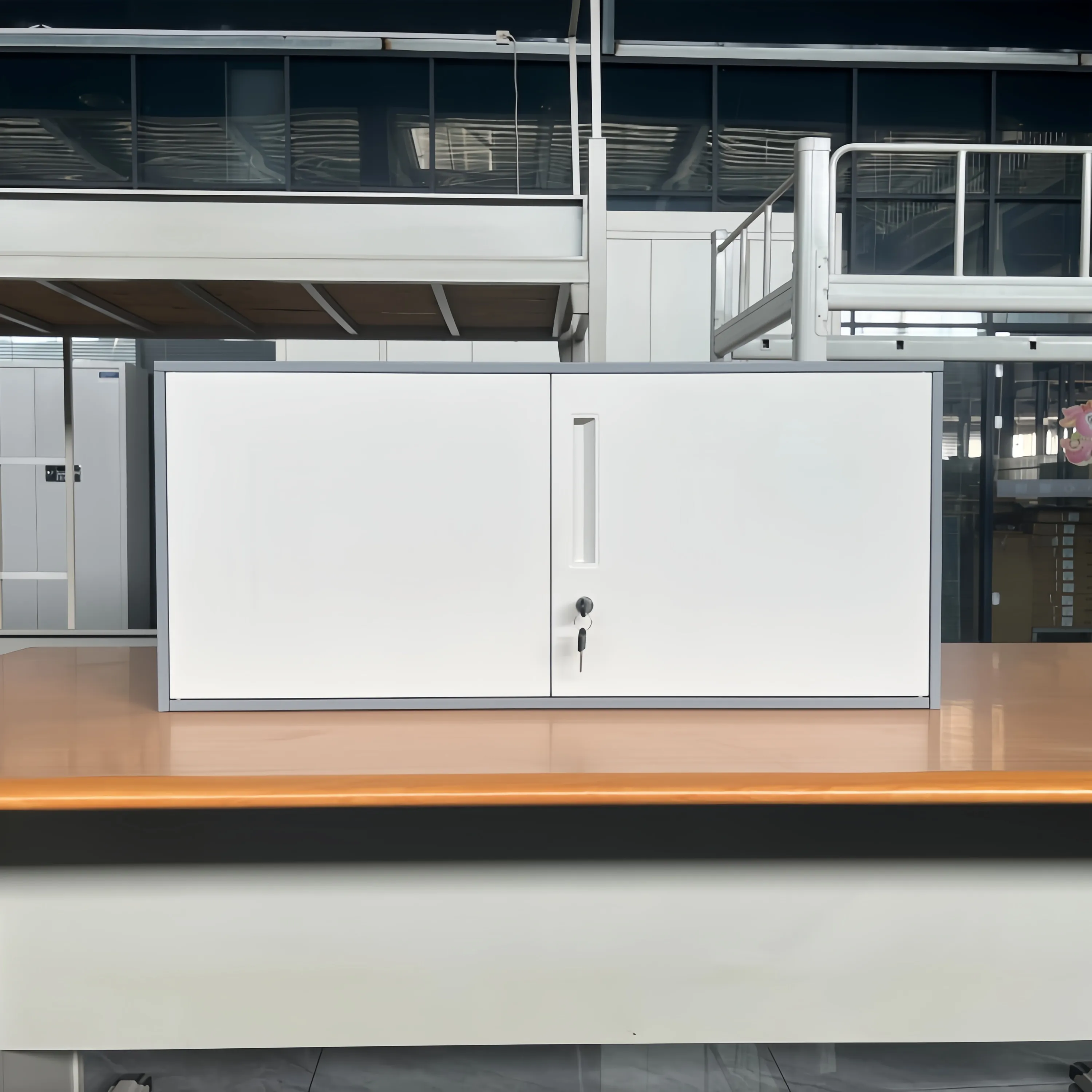 Steel Top Low 2 Door Cabinet 1